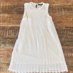 Brooks Brothers Elegant White Lace Girls Dress